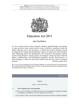 Education Act 2011