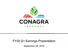 FY20 Q1 Earnings Presentation