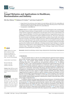 Fungal Melanins and Applications in Healthcare, Bioremediation and Industry