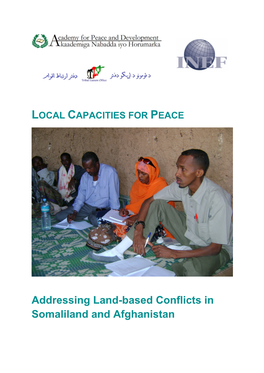 Addressing Land-Based Conflicts in Somaliland and Afghanistan