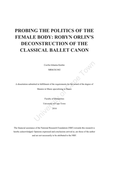 Robyn Orlin's Deconstruction of the Classical Ballet Canon