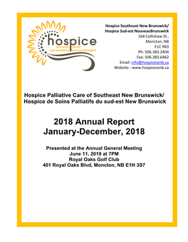 2018 Annual Report January-December, 2018