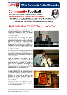 Community Football Newsletter