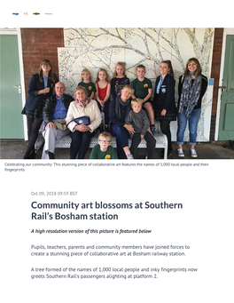 Community Art Blossoms at Southern Rail's Bosham Station