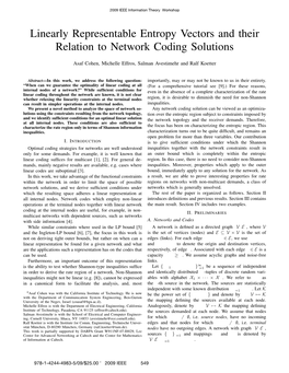 Linearly Representable Entropy Vectors and Their Relation to Network Coding Solutions