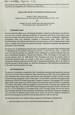 Status of the World's Transfrontier Protected Areas
