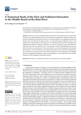 A Numerical Study of the Flow and Sediment Interaction in the Middle Reach of the Huai River