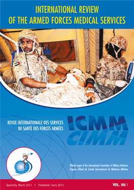 International Review of the Armed Forces Medical Services 3 Revue Internationale Des Services De Santé Des Forces Armées