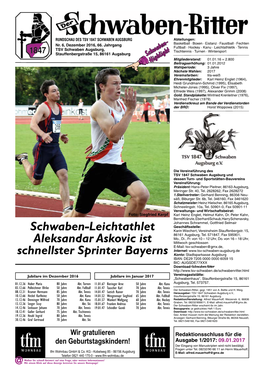 Schwaben-Leichtathlet Aleksandar Askovic Ist Schnellster Sprinter