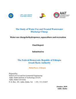 The Study of Water Use and Treated Wastewater Discharge Charge the Federal Democratic Republic of Ethiopia Awash Basin Authorit