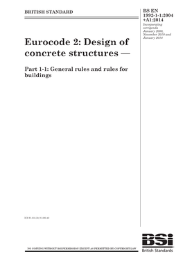 Eurocode 2: Design of Concrete Structures —