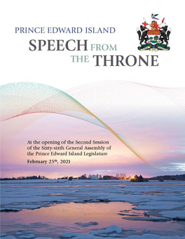 Prince Edward Island SPEECH from the THRONE