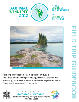 Field Trip Guidebook FT-C1 / Open File OF2013-8: the Tanco Mine