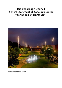 Annual Statement of Accounts for the Year Ending 31 March 2017