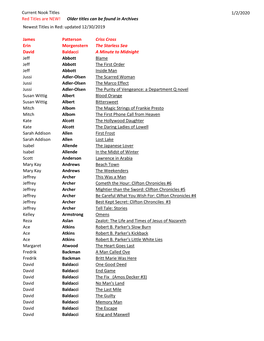 Current Nook Title List