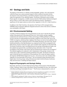 4.6 Geology and Soils