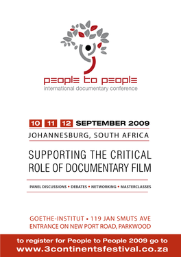 Supporting the Critical Role of Documentary Film