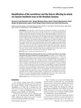 Identification of the Wood-Borer and the Factors Affecting Its Attack on Caryocar Brasiliense Trees in the Brazilian Savanna