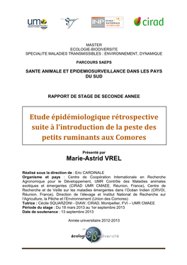 Etude Épidémiologique Rétrospective Suite À L'introduction De La