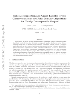 Split Decomposition and Graph-Labelled Trees