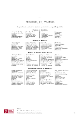Provincia De Palenci A