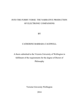 Into the Furby-Verse: the Narrative Production of Electronic Companions