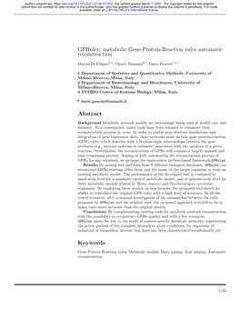 Metabolic Gene-Protein-Reaction Rules Automatic Reconstruction