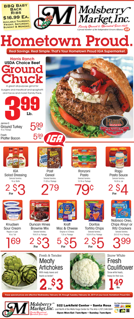 Ground Chuck a Great All-Purpose Grind for Burgers and Meatloaf and Spaghetti and Tacos and More! Family Pack