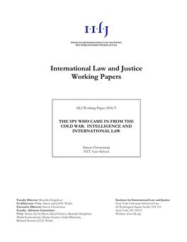 International Law and Justice Working Papers