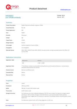 Anti-VPS4A Antibody (ARG40001)