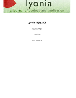 Lyonia 11(1) 2006