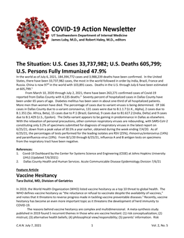 Internal Medicine Covid-19 Newsletter