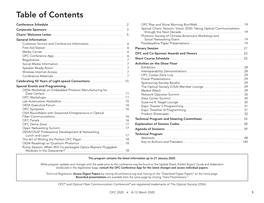 Table of Contents