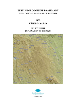 Eesti Geoloogiline Baaskaart 6432 Väike-Maarja