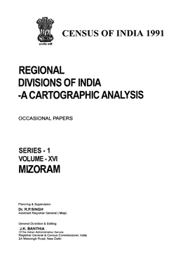 Regional Divisions of India ·A Cartographic Analysis