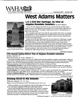 West Adams Matters