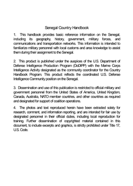 Senegal Country Handbook 1