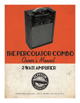 Percolator Combo Owner's Manual