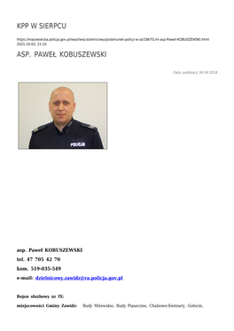 Mł. Asp. Paweł Kobuszewski