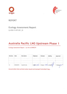 Ecology Assessment Report 44BWR274