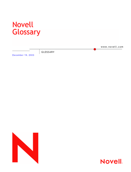 Novell Glossary