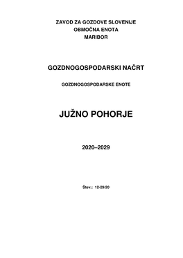 1229 Južno Pohorje 2020-2029 Osnutek
