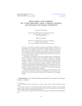 Regularity and Stability of a Wave Equation with a Strong Damping and Dynamic Boundary Conditions