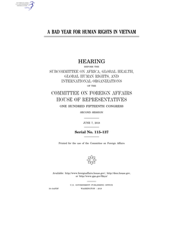 A Bad Year for Human Rights in Vietnam