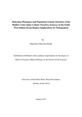 Molecular Phylogeny and Population Genetic Structure of The