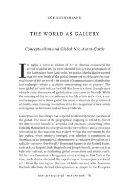 Zöe Sutherland, the World As Gallery