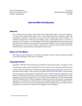 Internet Mail Architecture