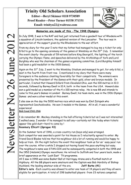 Newsletter N O 26 June 2012