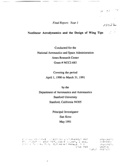 \352 L Nonlinear Aerodynamics and the Design of Wing Tips