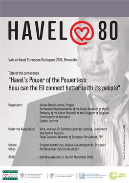 Havel's Power of the Powerless: How Can the EU Connect Better with Its